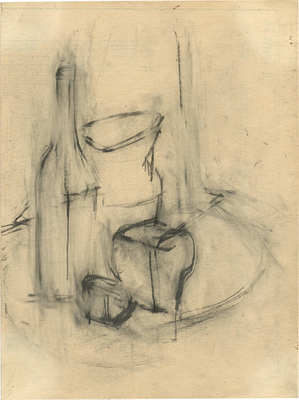 Казанская Мария Борисовна. Натюрморт с бутылкой 